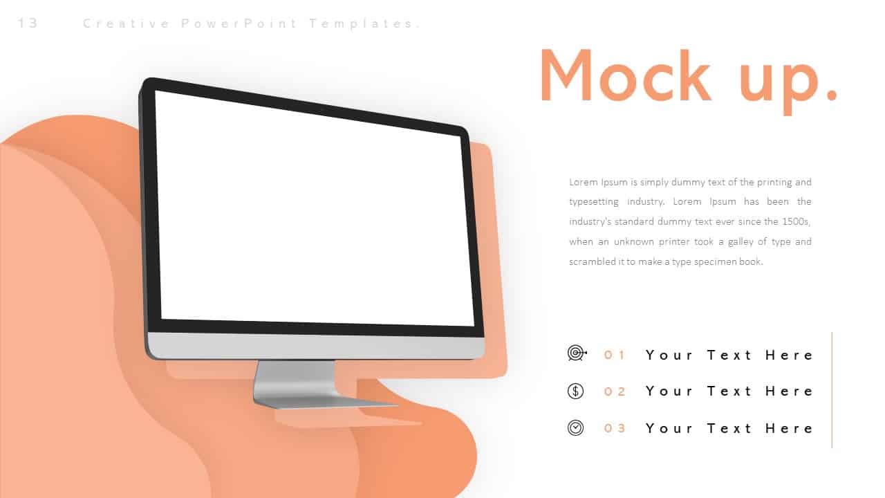 Creative Mockup PowerPoint Templates for Desktop Computer