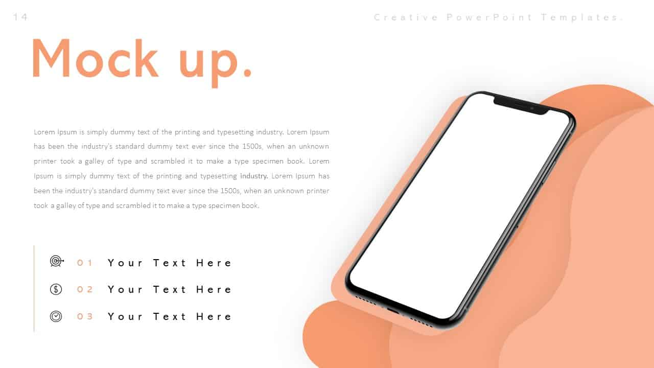 Creative PowerPoint Mockup Templates for Smartphone