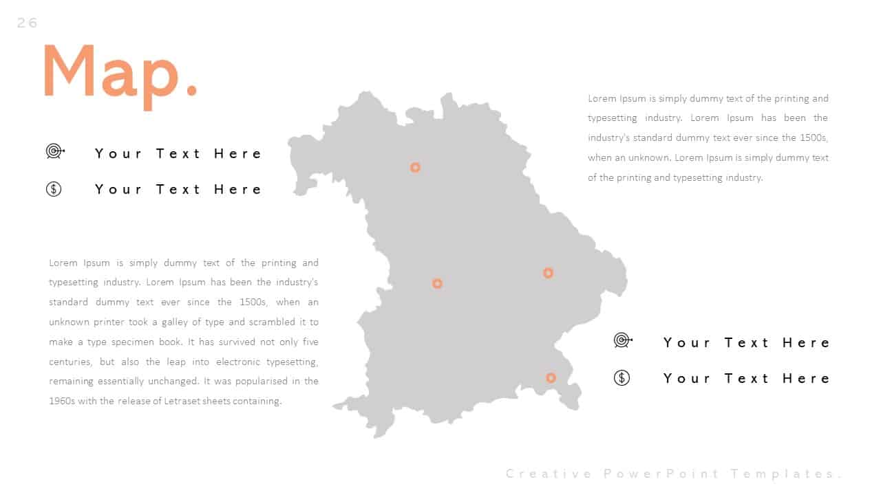 Creative PowerPoint Templates Map Presentation