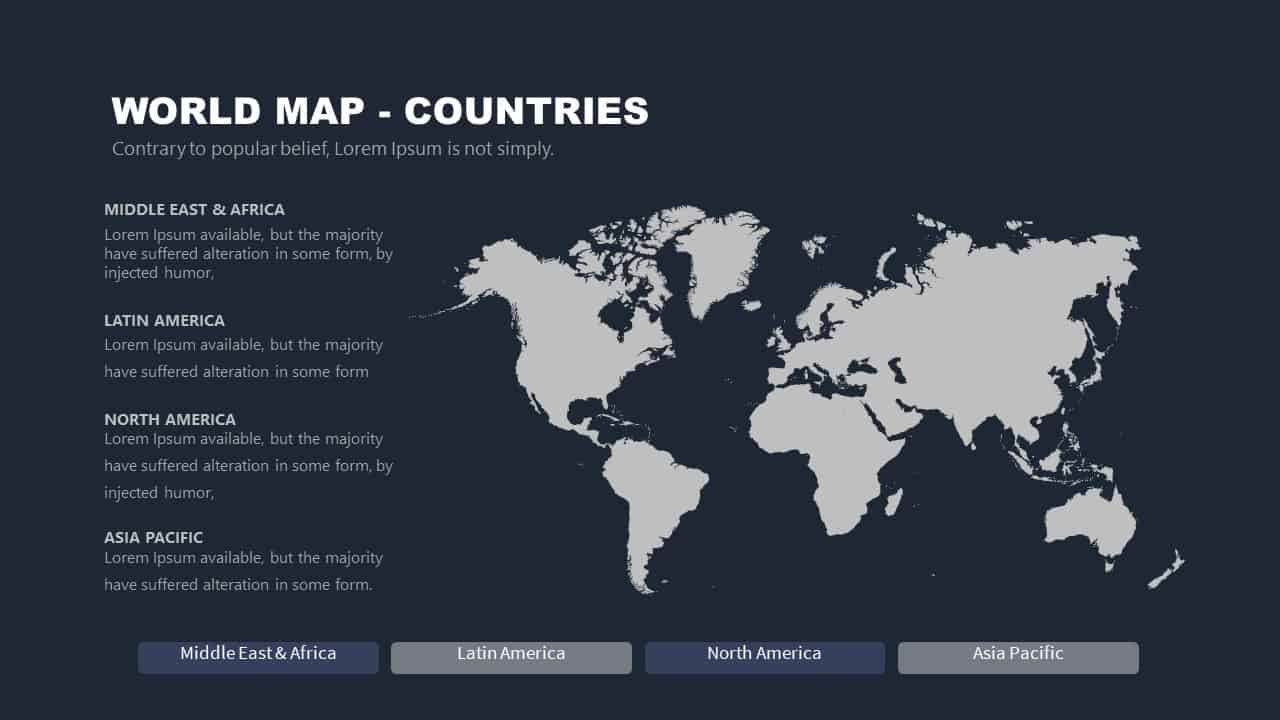 Free Corporate PowerPoint Template Design World Map