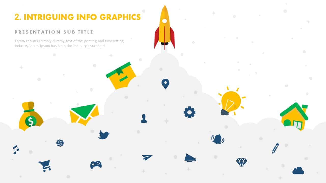 Intriguing infographics product launch template