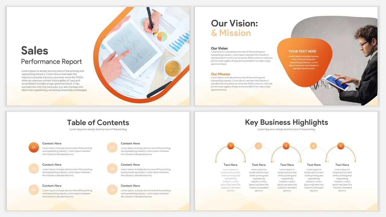 sales report presentation powerpoint sample