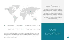 Simple Business Deck Templates for PowerPoint Presentation our location