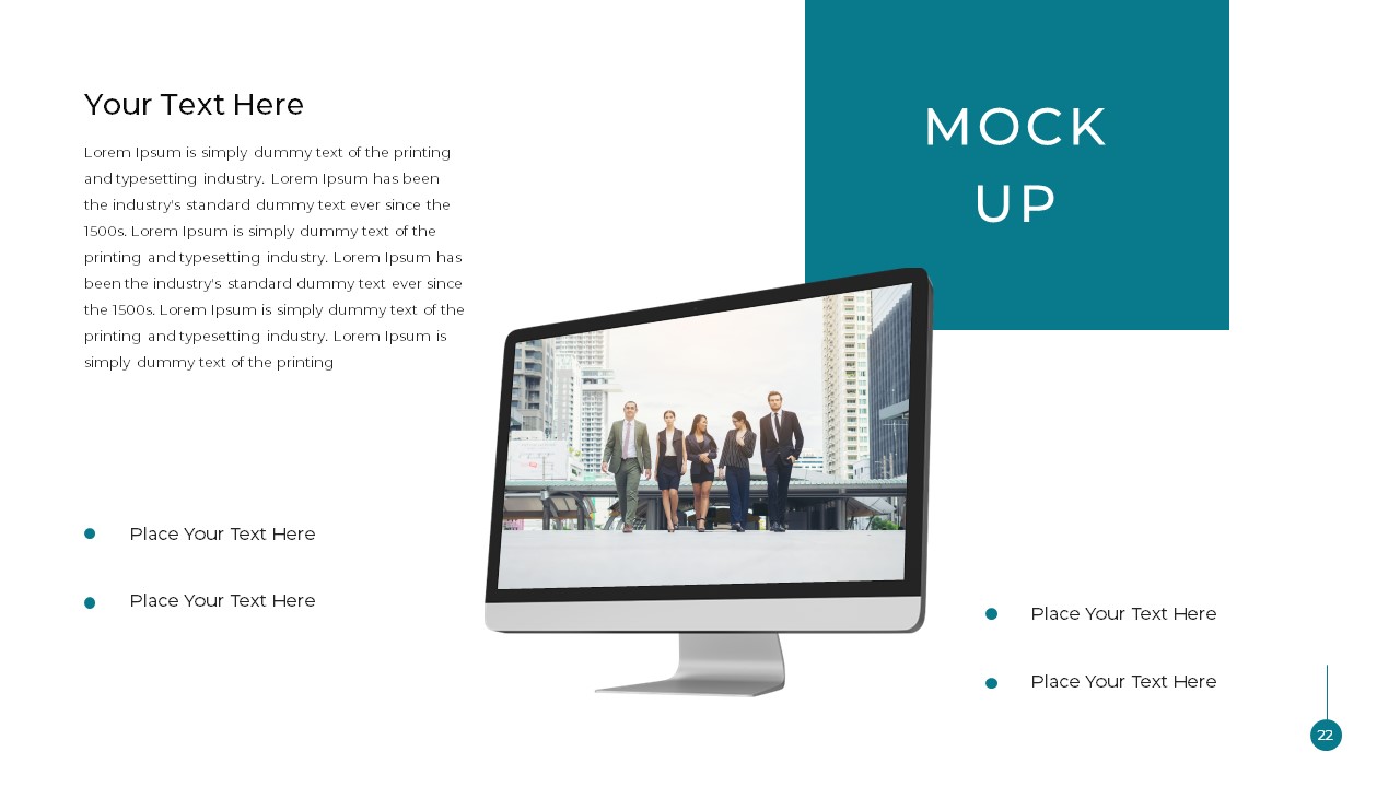 Simple Business Deck MockUp Template PPT Slide For Presentations