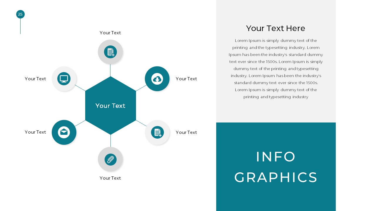 Simple Business Deck PPT Infographics Template Slide For Presentations