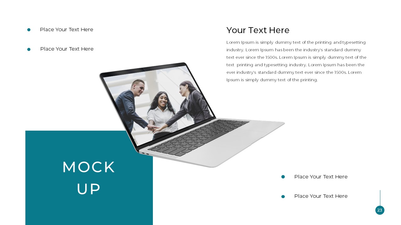 Simple Business Deck PPT Mockup Template Slide For Presentations