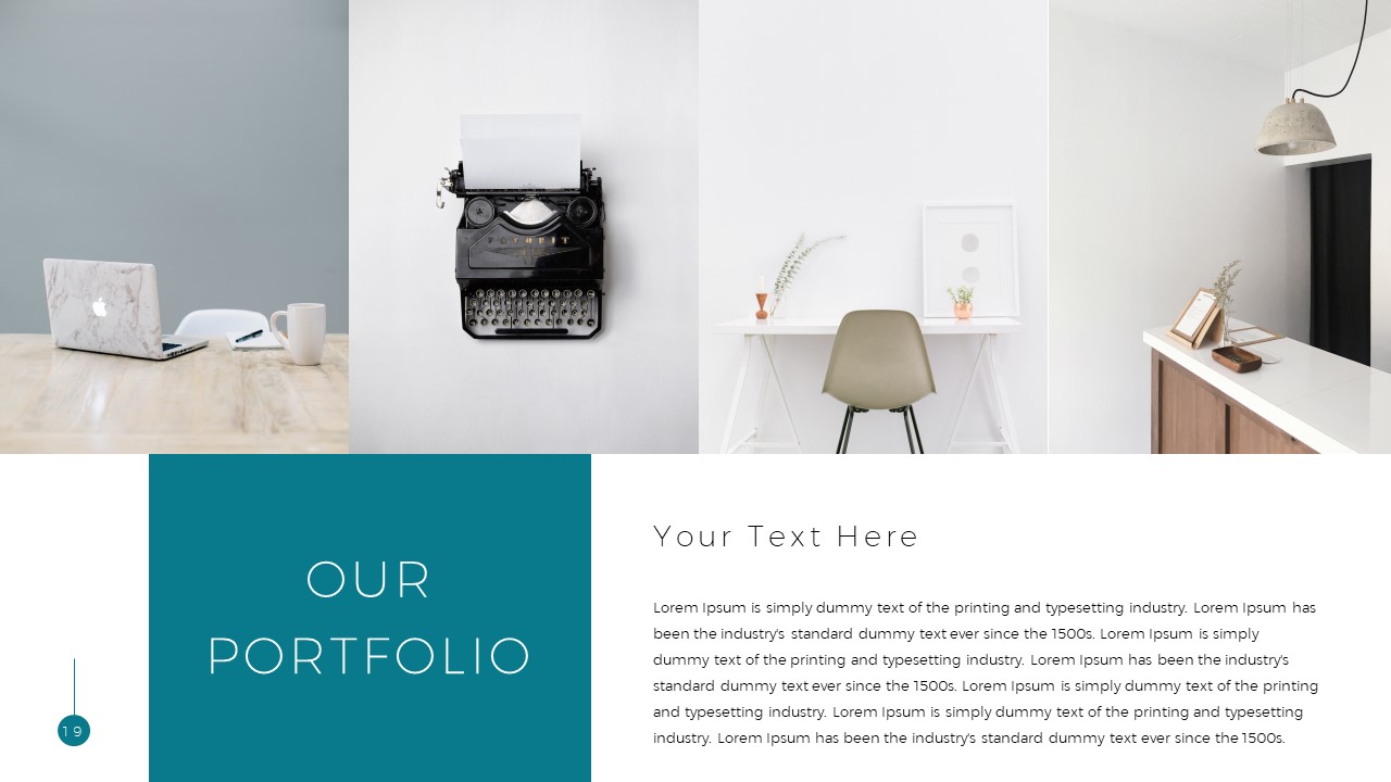 Simple Business Deck PPT Template Portfolio