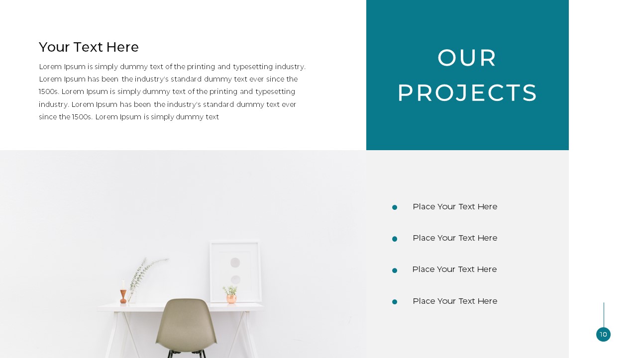 Simple Business Deck PPT Template Projects Slide For Presentations