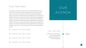 Simple Business Deck PowerPoint Template Agenda