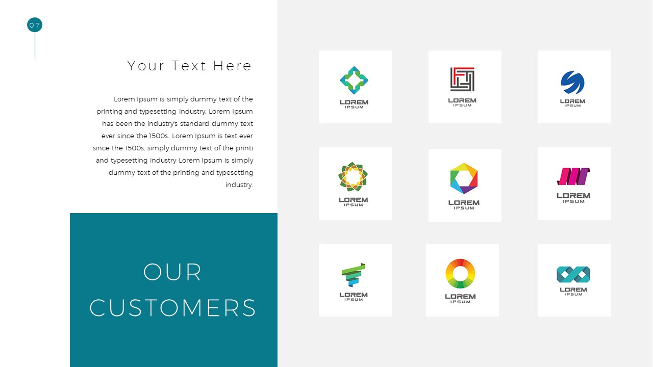 Simple Business Deck PowerPoint Template Our Customers
