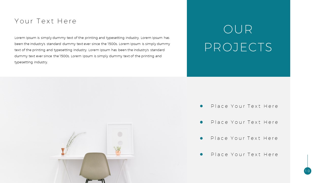 Simple Business Deck PowerPoint Template Projects