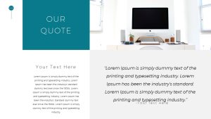Simple Business Deck PowerPoint Template Quote