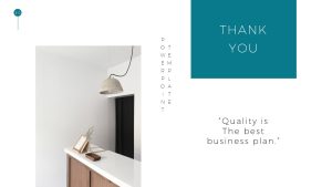 Simple Business Deck PowerPoint Template Thankyou