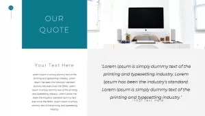 Simple Business Deck Templates for PowerPoint Presentation quote
