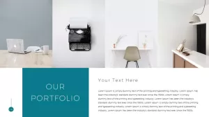 Simple Business Deck Templates for PowerPoint Presentation for Portfolio