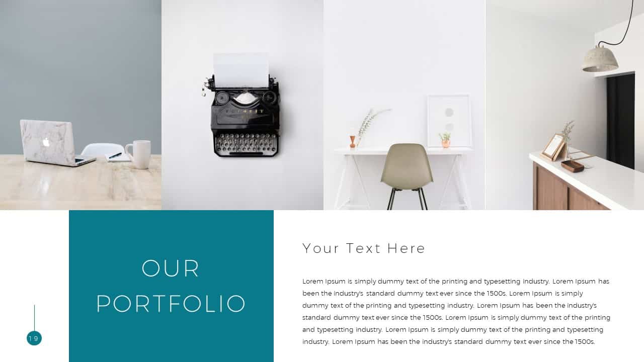 Simple Business Deck Templates for PowerPoint Presentation for Portfolio