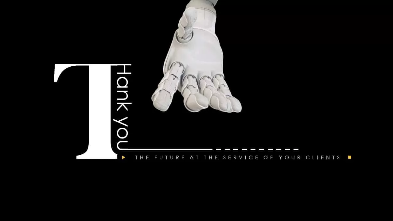 Artificial Intelligence Robotics Deck Template Thank You