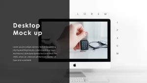 Business PowerPoint Presentation Template Desktop Mockup