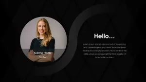 Business PowerPoint Presentation Template hello slide