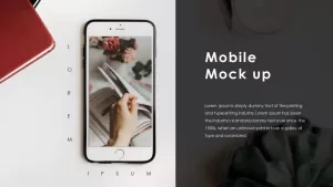 Business PowerPoint Presentation Template Mobile Mockup