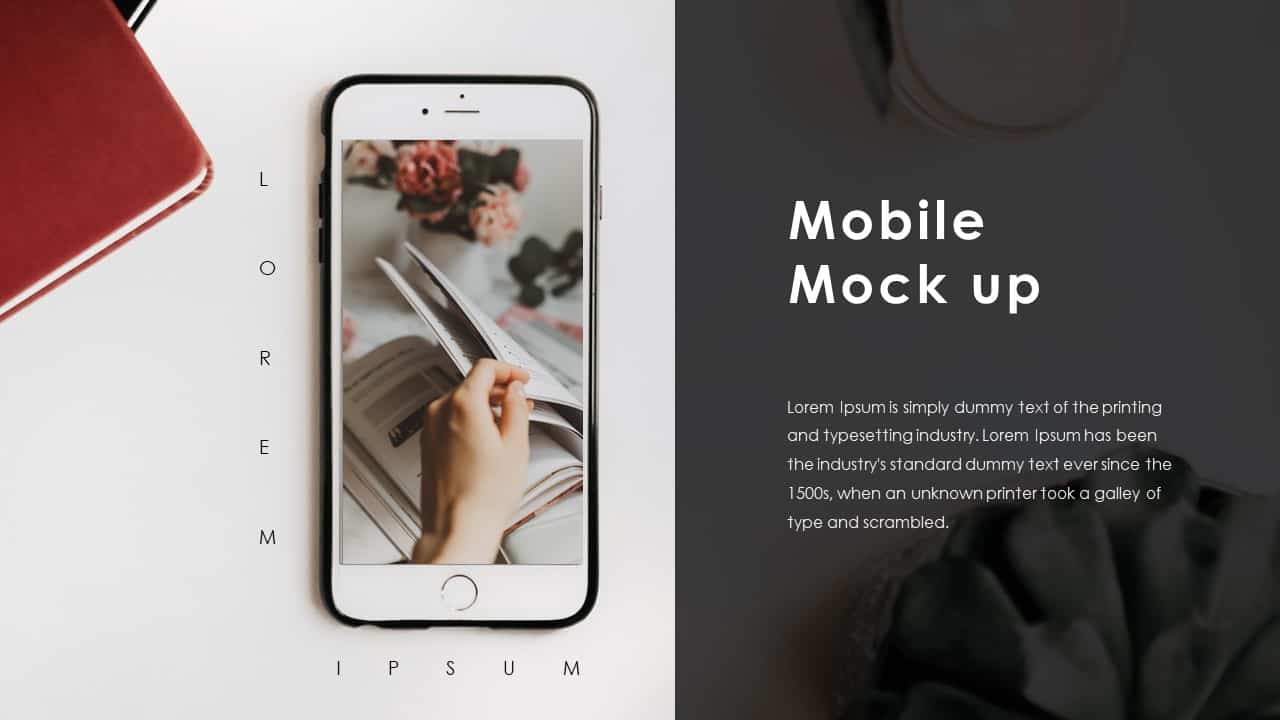 Business PowerPoint Presentation Template Mobile Mockup
