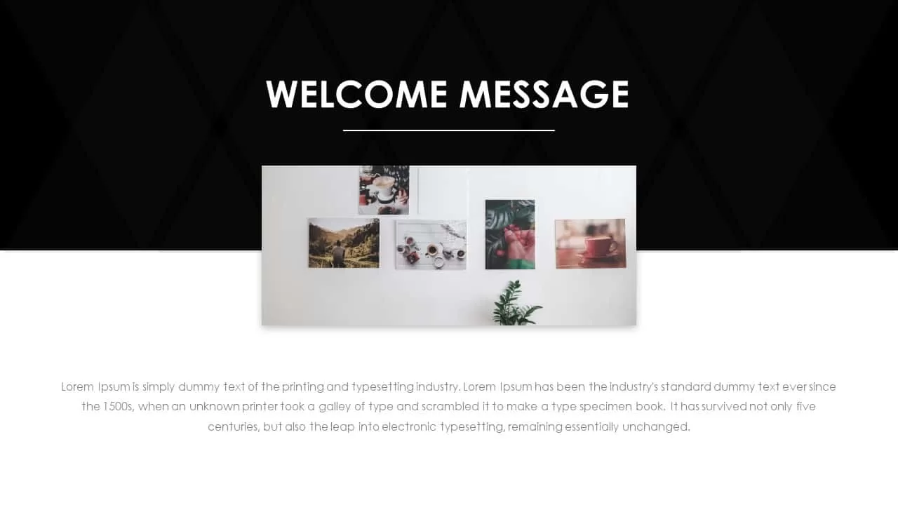 Business PowerPoint Presentation Template welcome slide