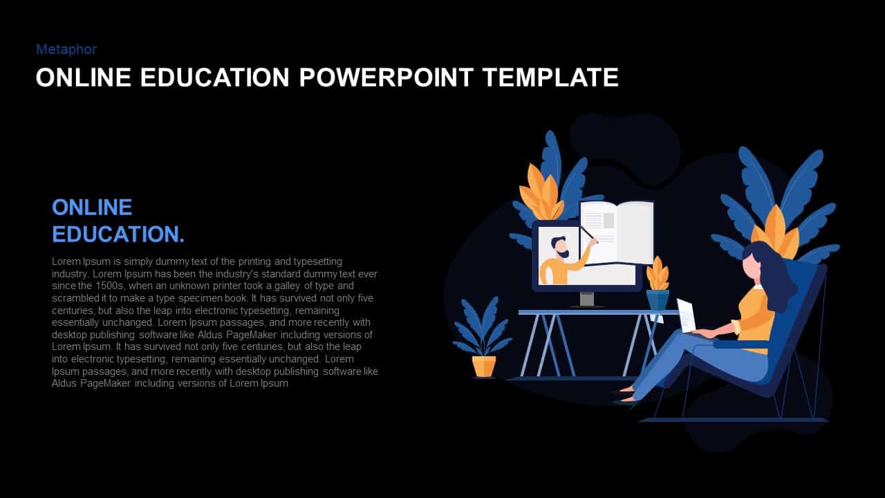 Online Education Template For Powerpoint Presentation