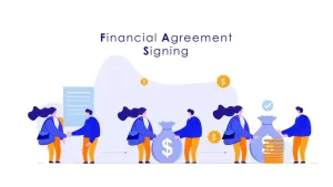 Financial Agreement Signing PowerPoint Template