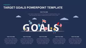 Target goals Ppt template for infographic presentation