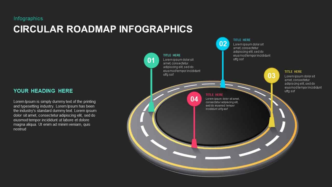 Circular Roadmap PowerPoint Template | Slidebazaar