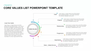 Core Values List PowerPoint Template