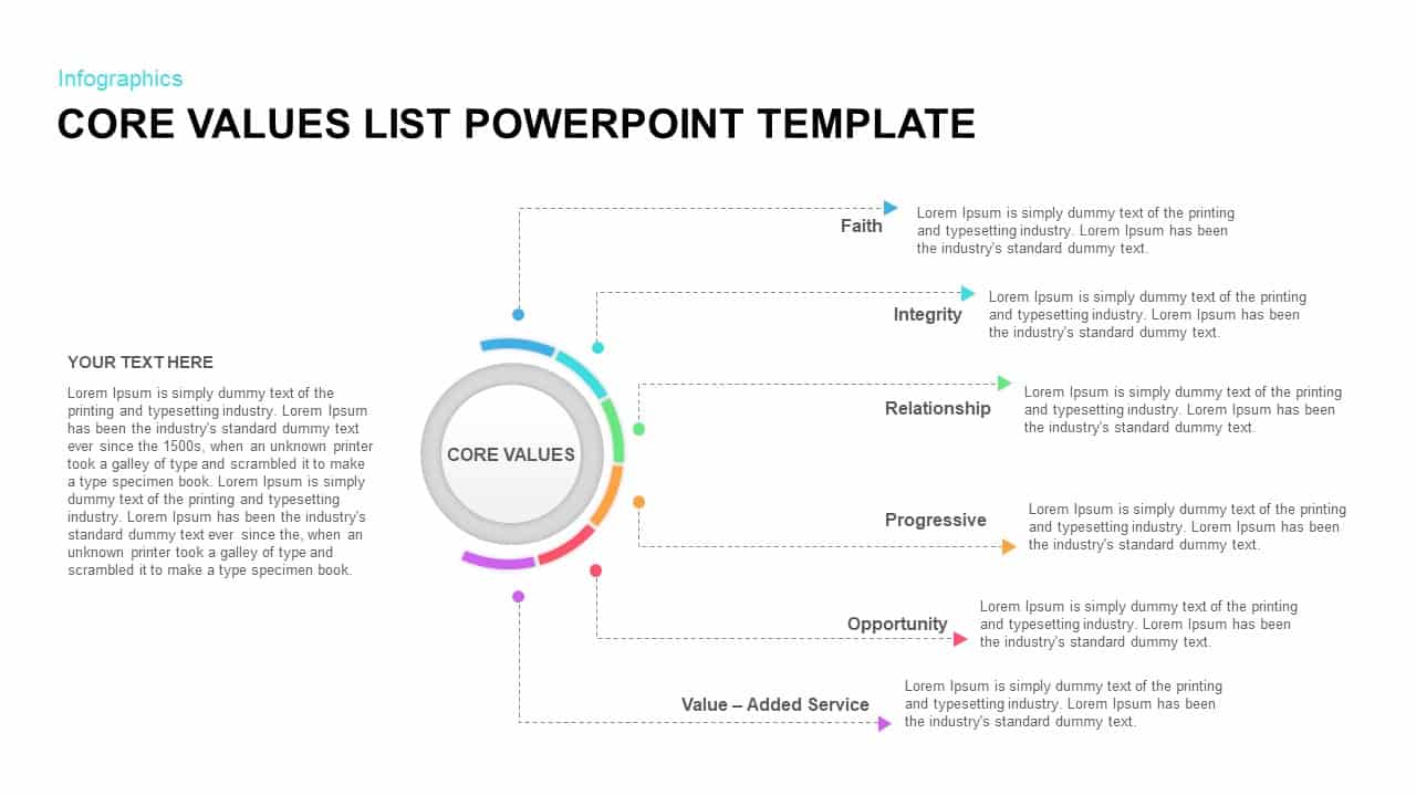 core values list powerpoint template