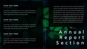 Annual Report Ppt Template Report Section