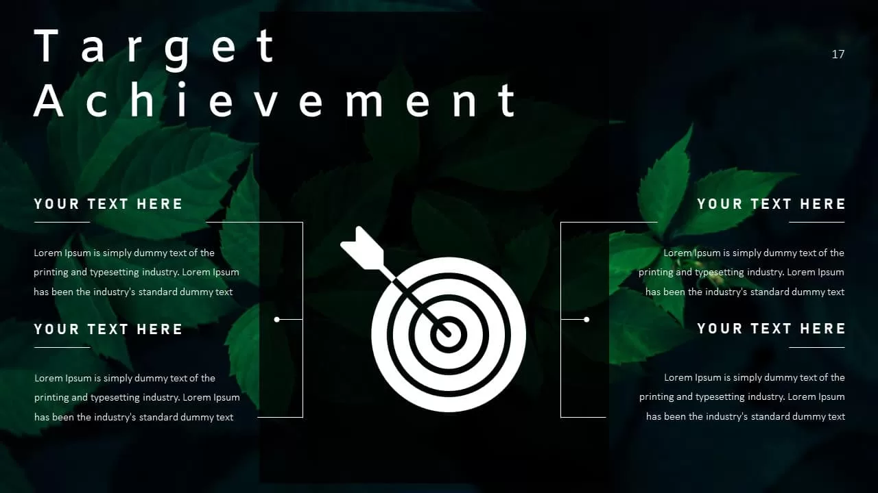 Annual Report Ppt Template Target Achievement