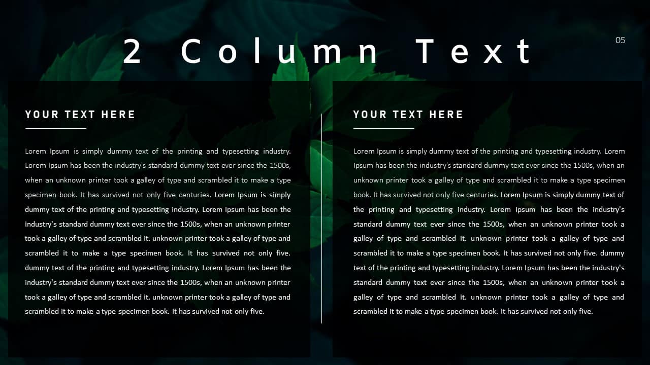 Annual Report Ppt Template Text