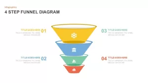 4 Step Funnel Diagram PowerPoint Template