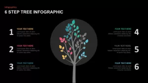 6 Steps Tree Diagram PowerPoint Template