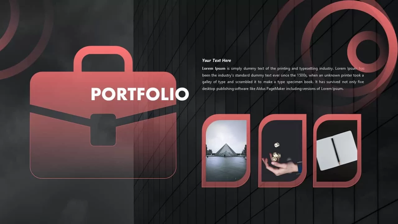 CV PowerPoint Template Portfolio