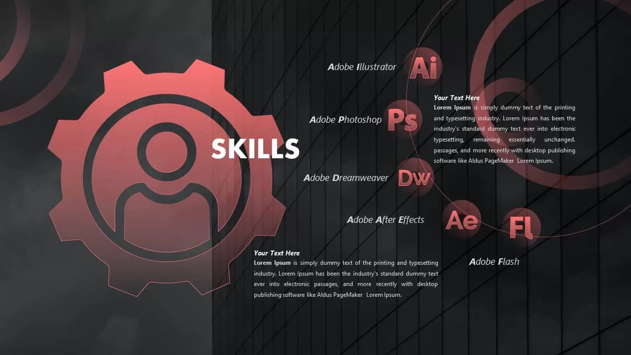 CV PowerPoint Template Skills