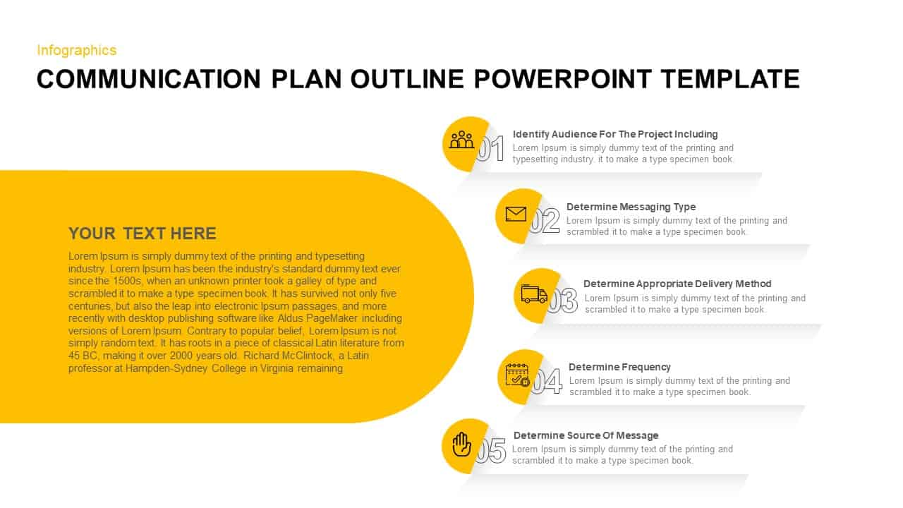 Communication Plan Outline PowerPoint Template In Powerpoint Templates For Communication Presentation