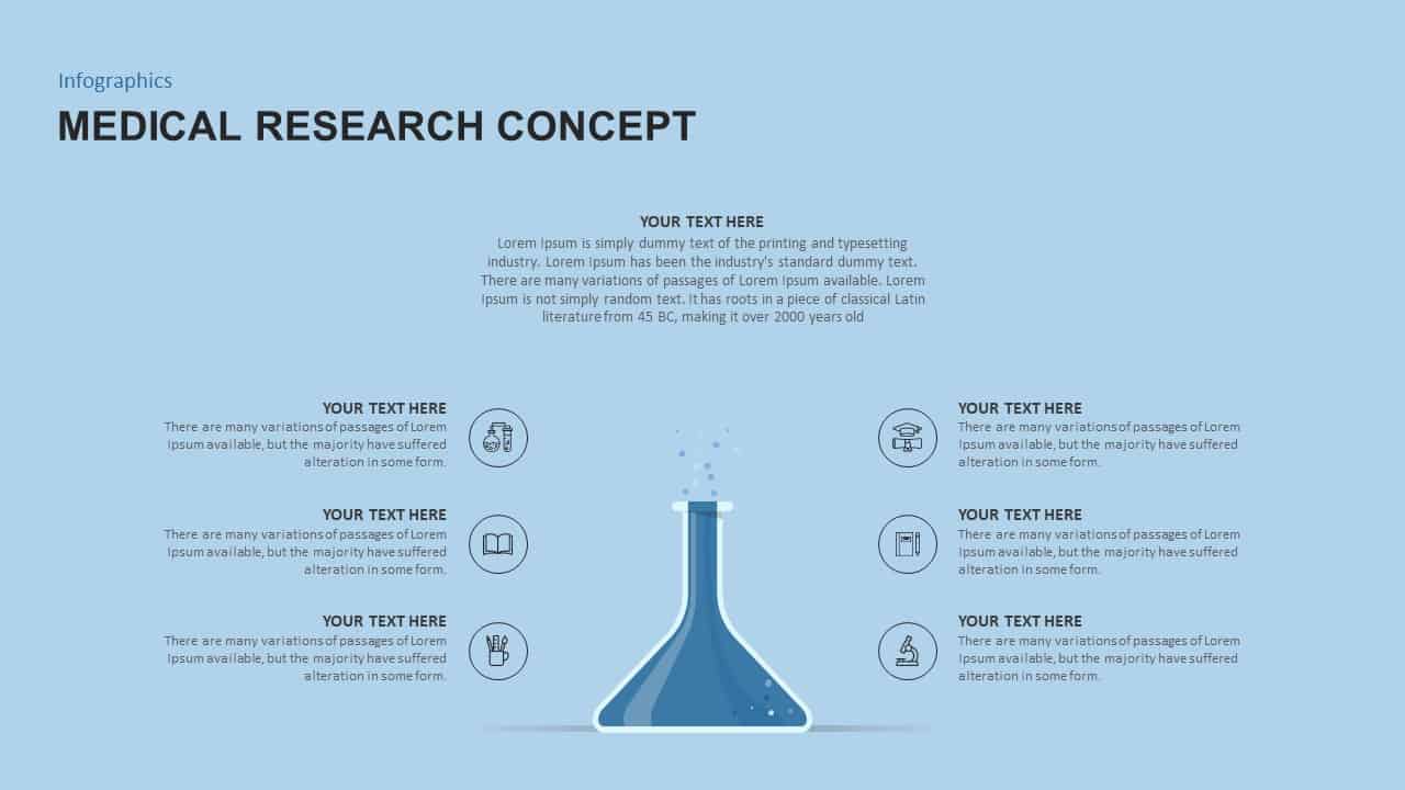 Medical Beaker Powerpoint Diagram