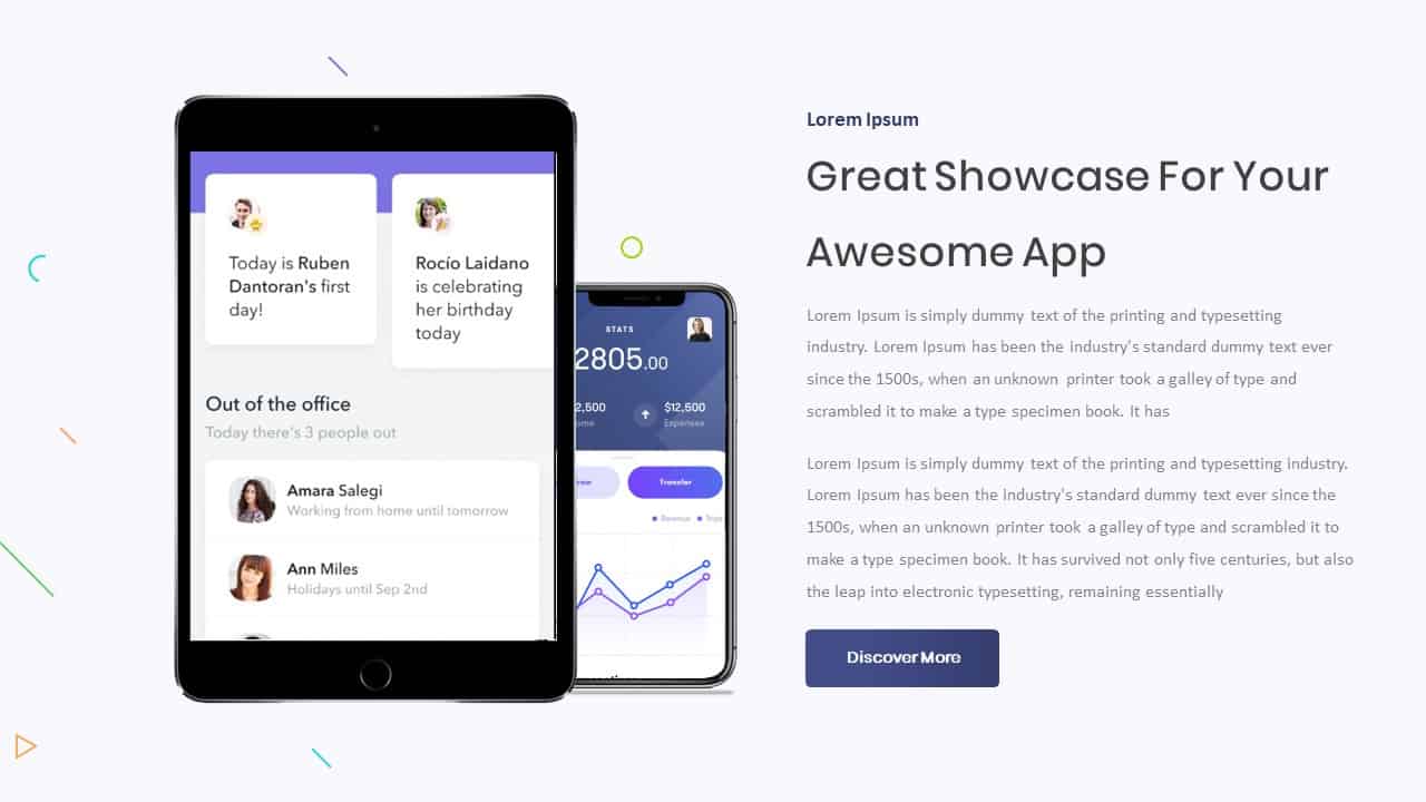 Mobile App Showcase Template Deck for PowerPoint Presentation