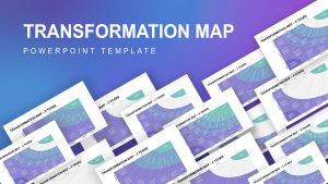 2, 3, 4, 5 Year Transformation Map PowerPoint Template