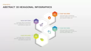 Abstract 3D Hexagonal Infographic Template