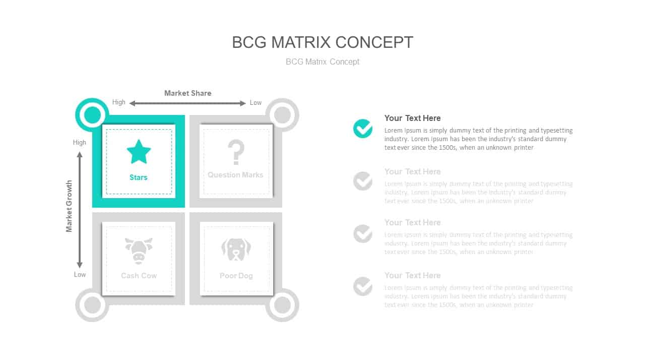 BCG Matrix Concept PowerPoint Diagram