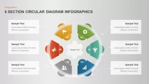 6 Section Circular Diagram Infographic Template