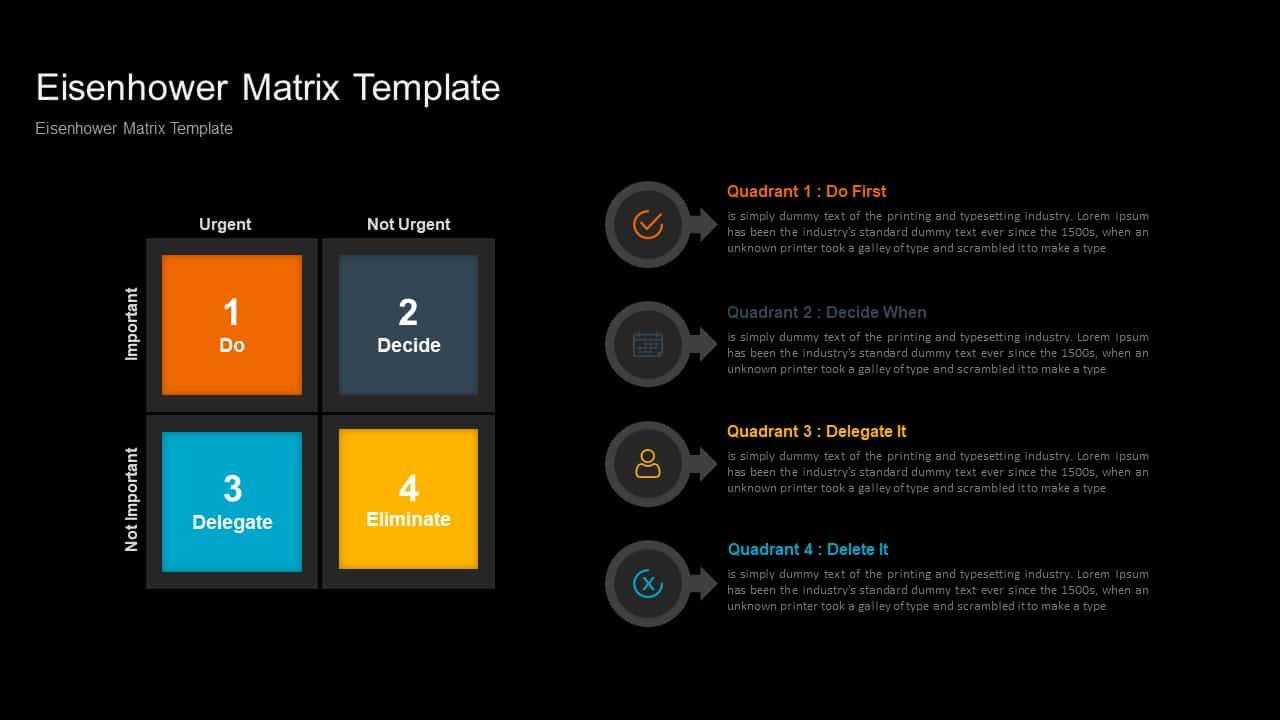 Eisenhower Matrix PowerPoint Template