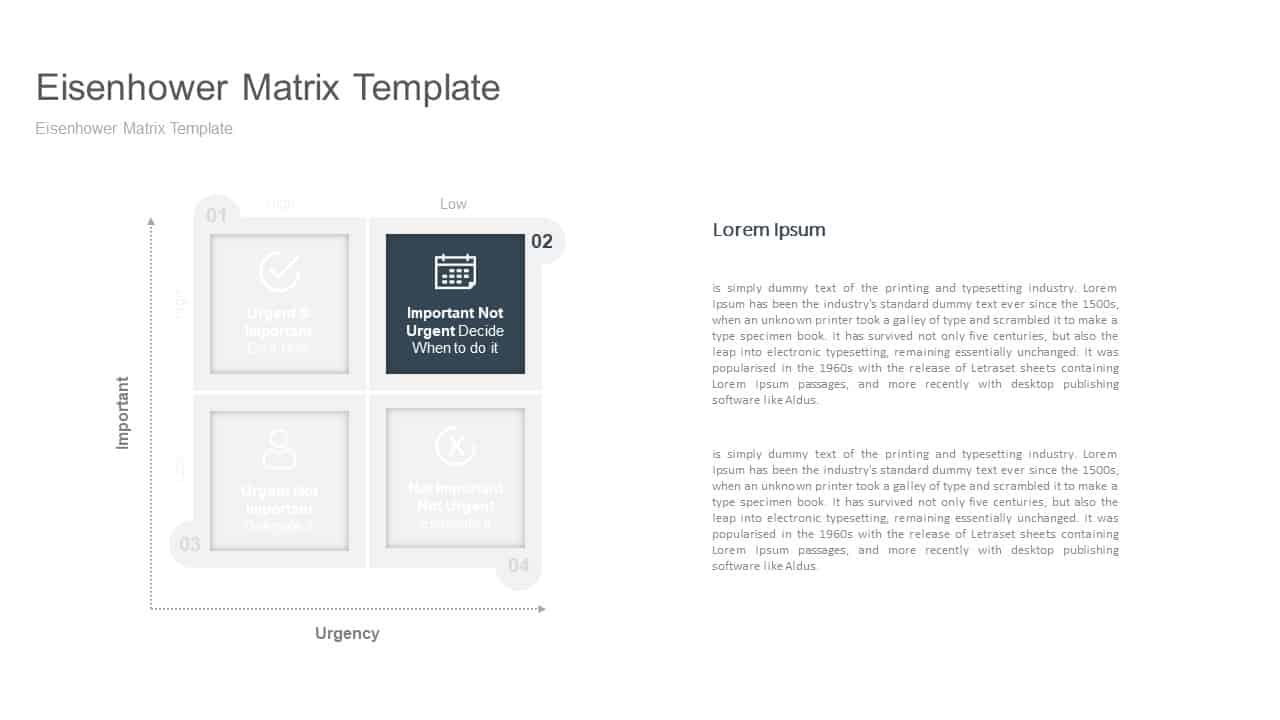 Eisenhower Matrix Template