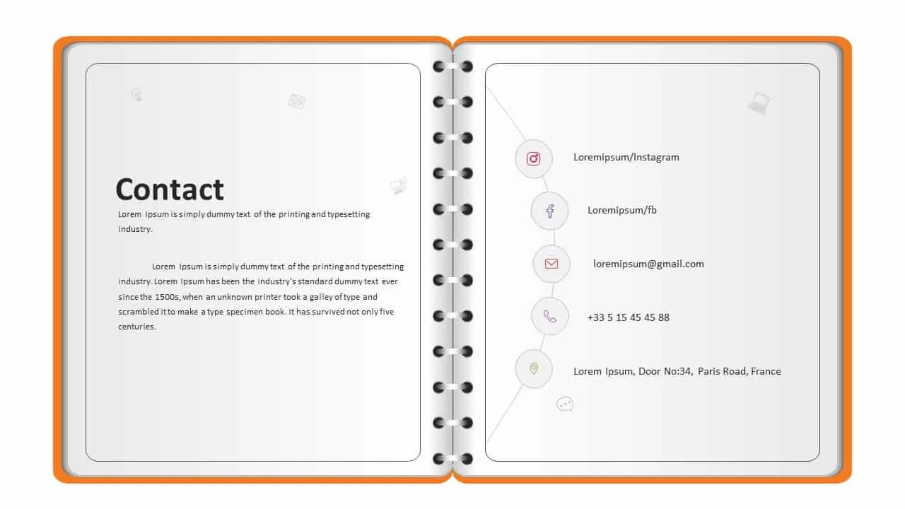 Personal Profile PowerPoint Diagram
