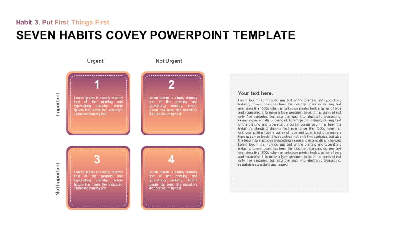 Seven Habits Stephen Covey Template